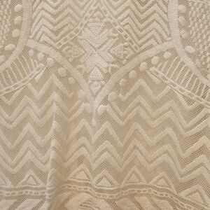 Isabel Marant Cream Lace Chevron Sleeveless Top